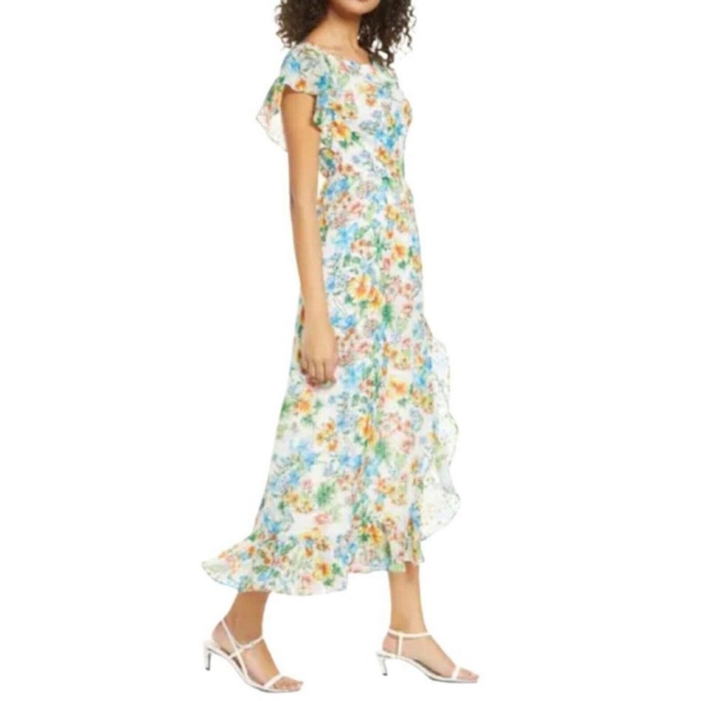 Ali & Jay Hideaway Floral Ruffle Maxi Dress NWOT Size S
